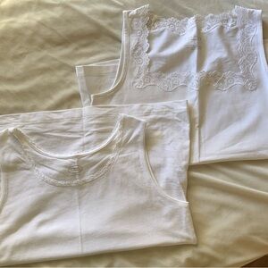 🌼Bundle of Classic White Talbots tank tops-NWOT & Like New🩷LAST CCO SALE TODAY